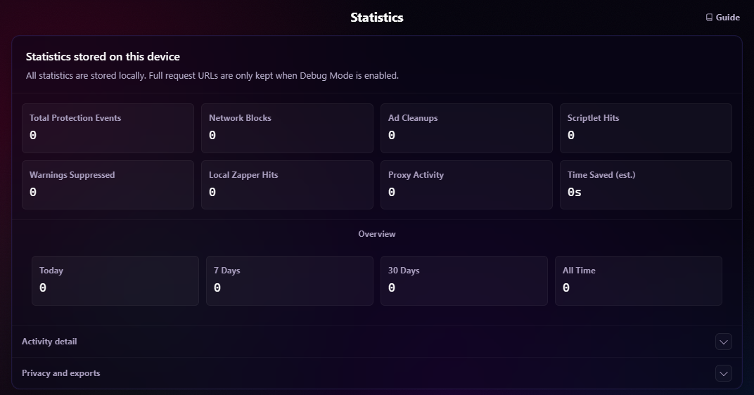Chroma Protection Intelligence dashboard